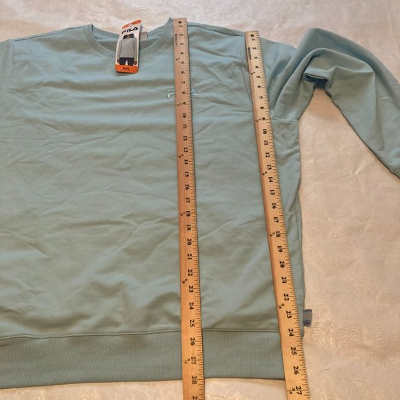 Fila Long Sleeve Crew Neck Sweatshirt with Pockets Blue XXL NWT - Picture 6 of 10